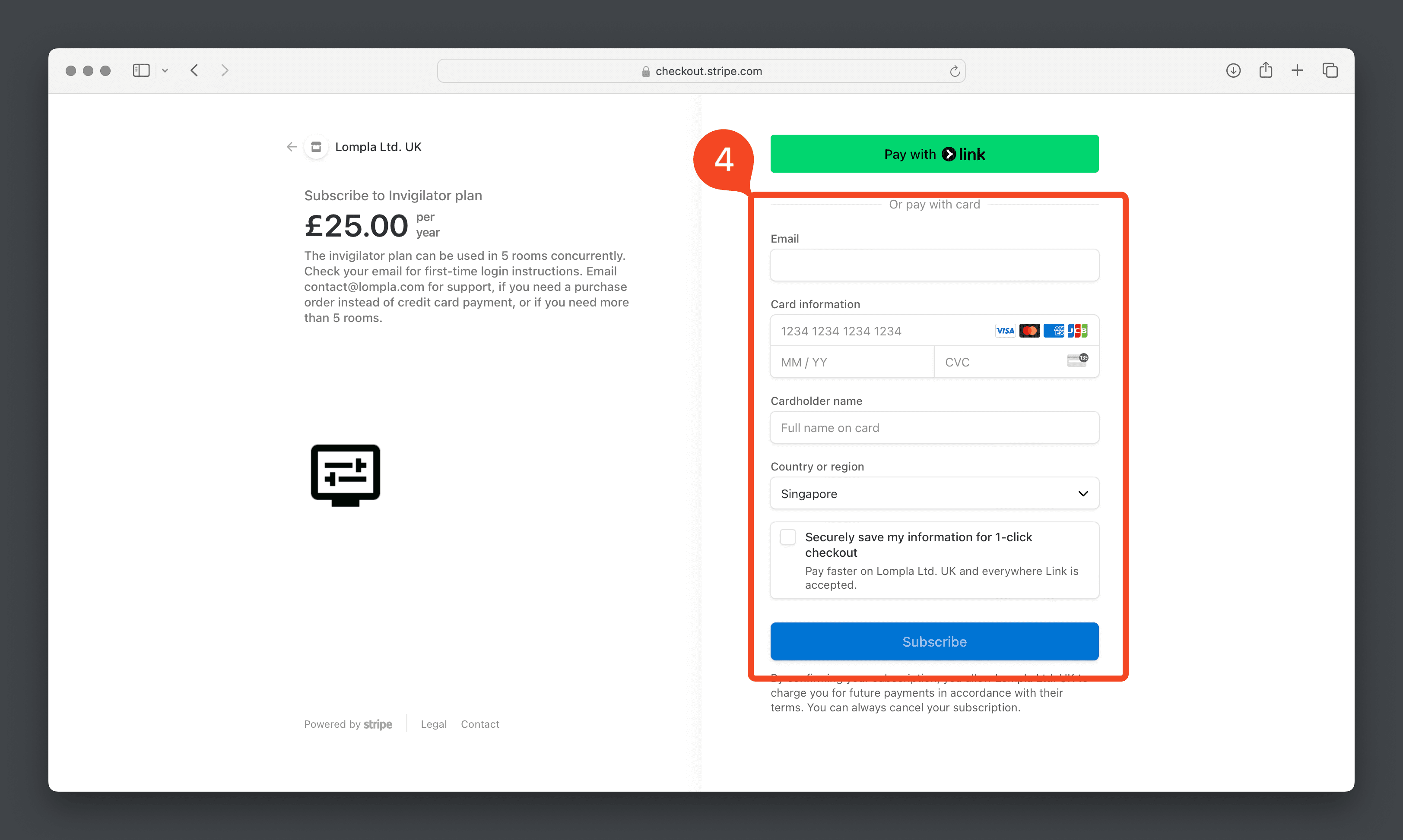 Create account from a trial