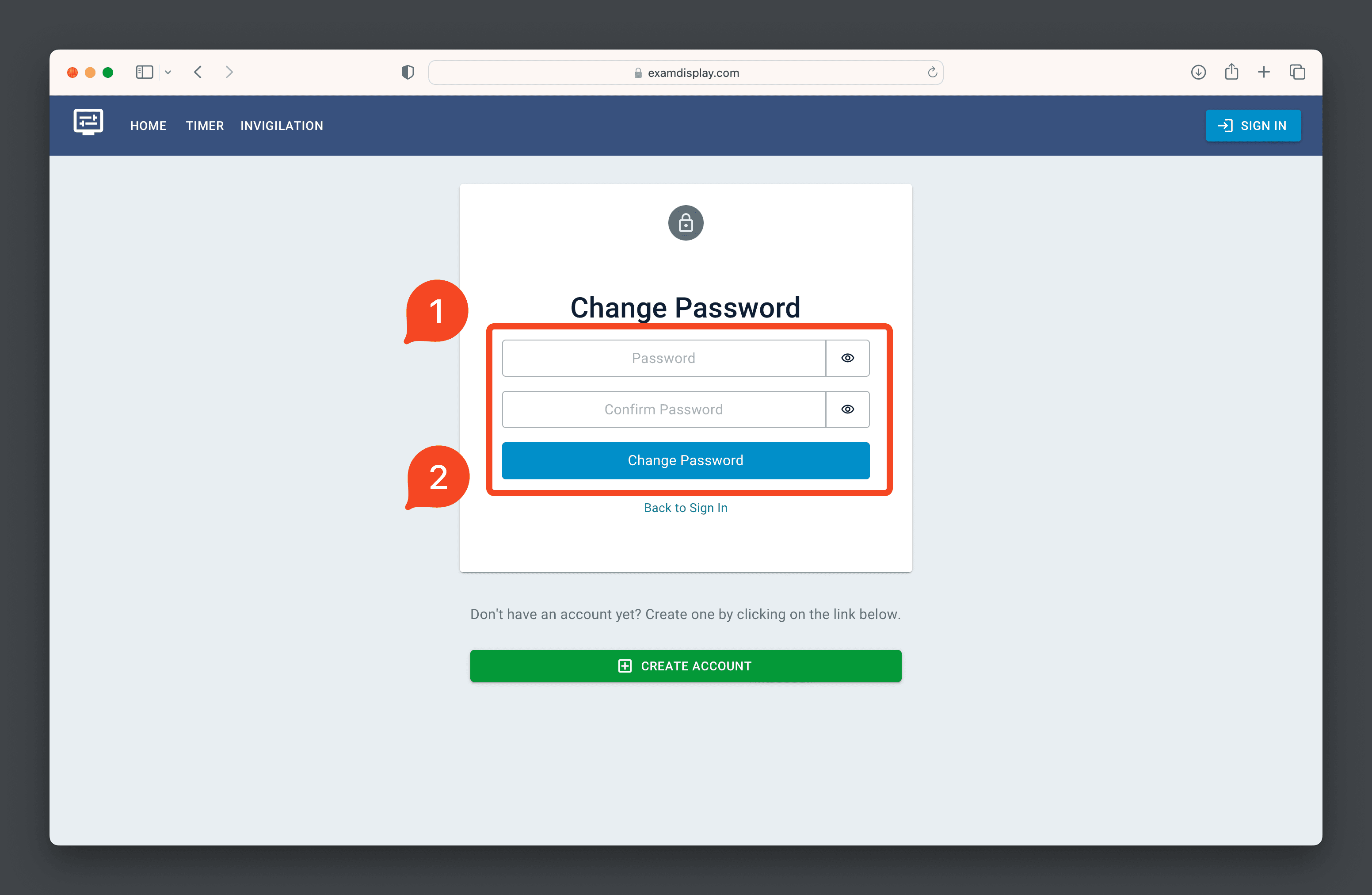 Change password