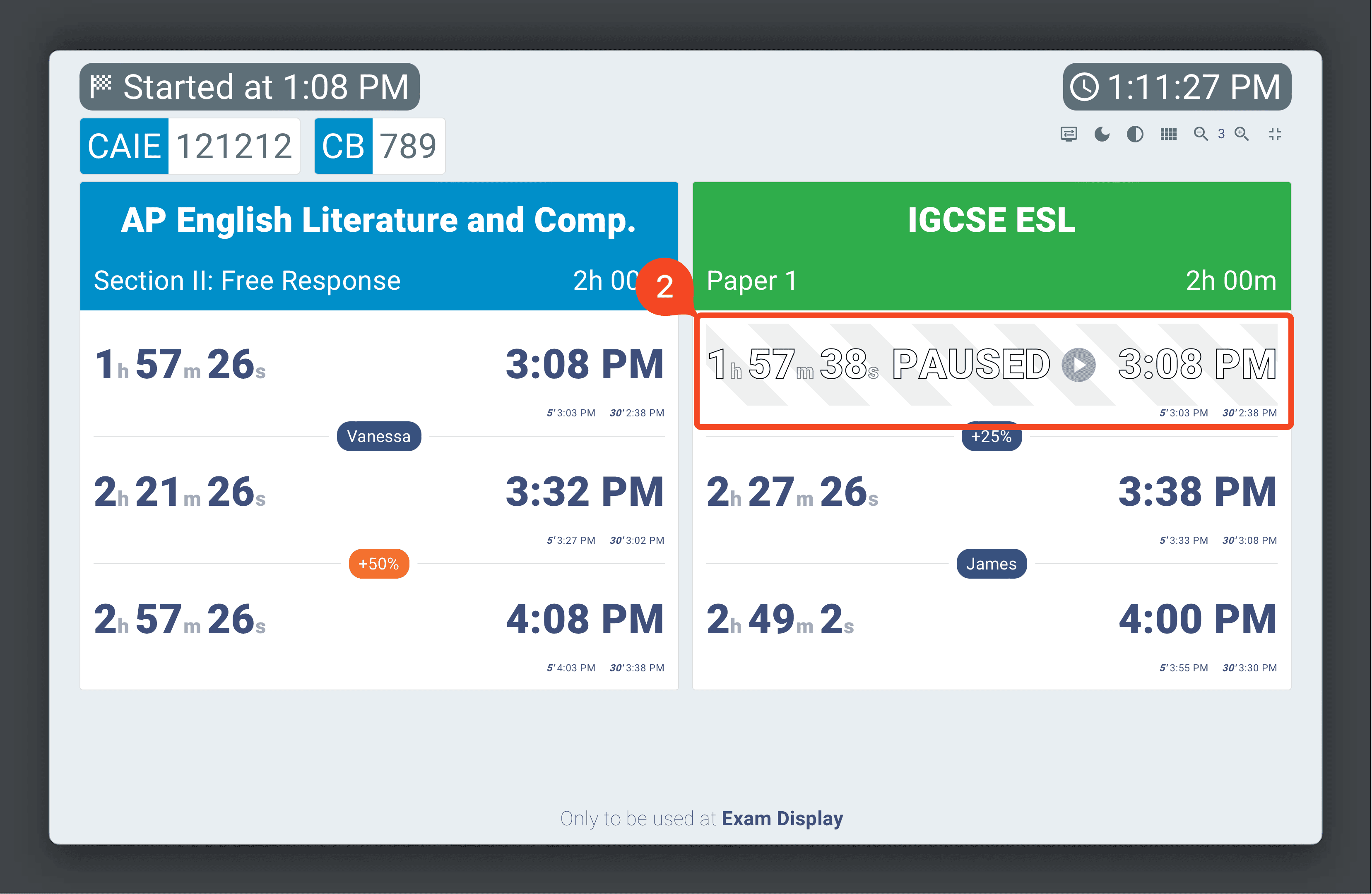 Pause Individual Countdowns